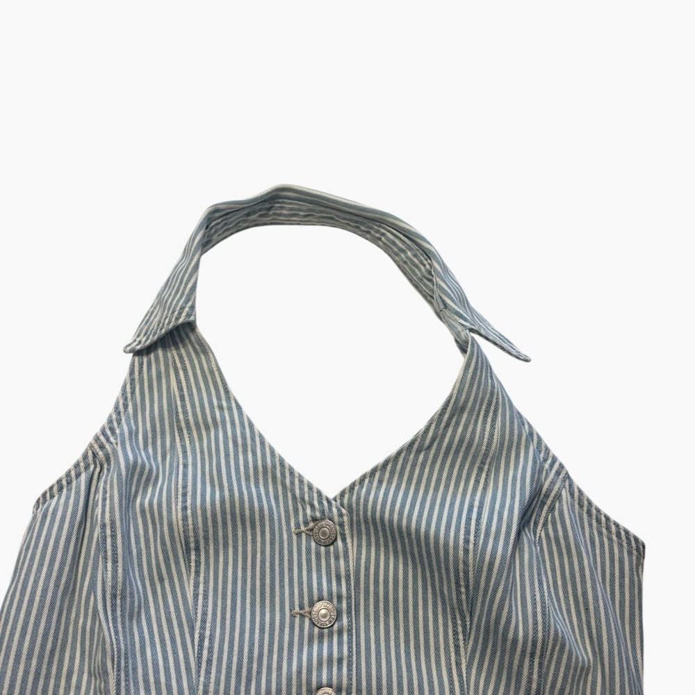 Levis Bria Woman's Denim Corset Halter Top Size Large Festival Summer Party NWT - Picture 8 of 15